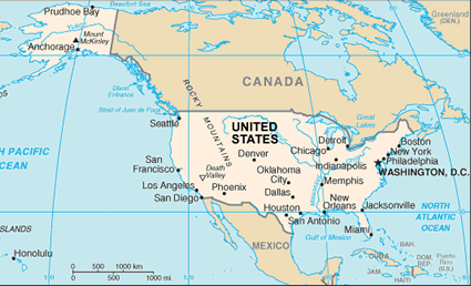 United States map (World Factbook, modified) - Click Image to Close