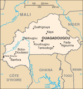 Burkina Faso map (World Factbook) - Click Image to Close