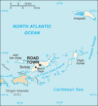 British Virgin Islands map (World Factbook)