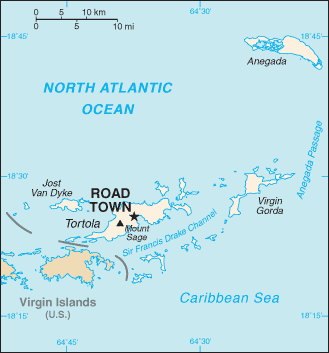 British Virgin Islands map (World Factbook) - Click Image to Close