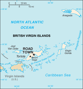 British Virgin Islands map (World Factbook, modified) - Click Image to Close