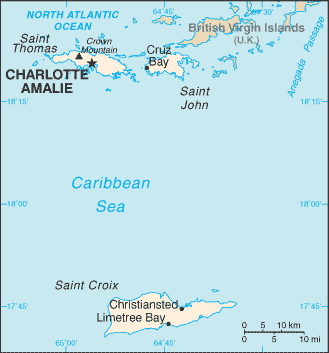 Virgin Islands map (World Factbook)