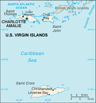 Virgin Islands map (World Factbook, modified) - Click Image to Close