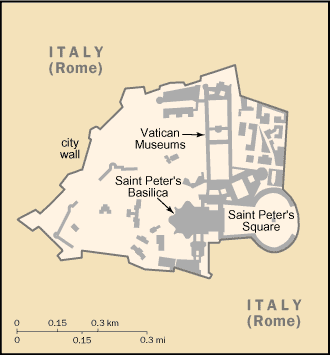 Holy See (Vatican City) map (World Factbook)