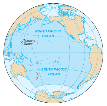 (image for) Pacific Ocean map (World Factbook)