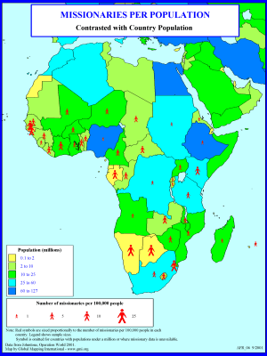 Missionaries per Population - as of 2000 - Click Image to Close
