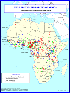 Bible Translation Status of Africa - Click Image to Close