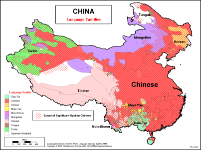 China - Language Families - Click Image to Close