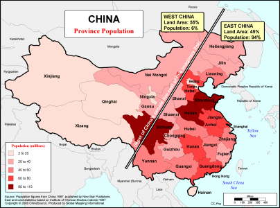 China - Province Population - Click Image to Close