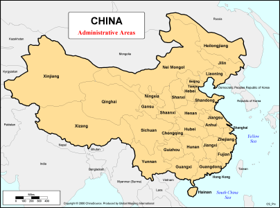 China - Administrative Areas - Click Image to Close