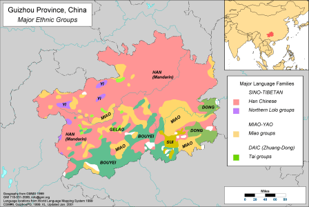 Guizhou Province, China - Major Ethnic Groups