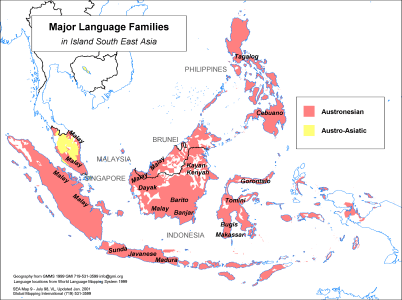 Major Language Families in Island South East Asia