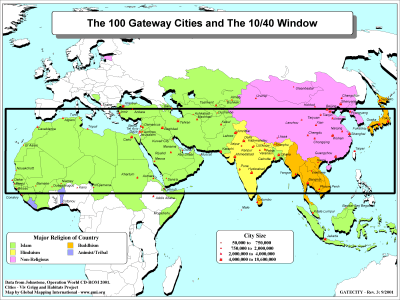 The 100 Gateway Cities and The 10/40 Window