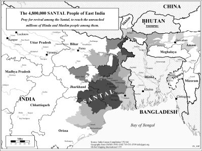 The 4,800,000 Santal People of East India (BW) - Click Image to Close