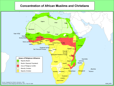 Concentration of African Muslims and Christians - Click Image to Close