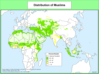 Distribution of Muslims - Click Image to Close