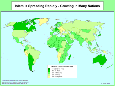 Islam Spreading Rapidly - Growing in Many Nations