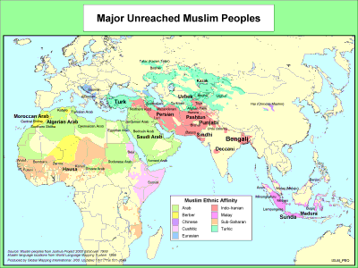 Major Unreached Muslim Peoples - Click Image to Close