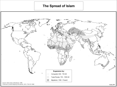 The Spread of Islam (BW) - Click Image to Close