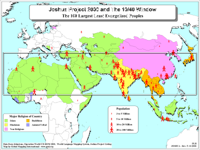 Joshua Project 2000 and The 10/40 Window - Click Image to Close