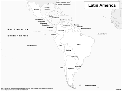 Latin America (BW) - Click Image to Close