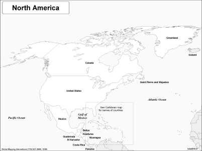 North America (BW) - Click Image to Close