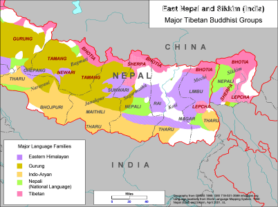 East Nepal and Sikkim (India) - Major Tibetan Buddhist Groups