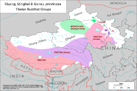 Xizang, Qinghai & Gansu provinces - Tibetan Buddhist Groups