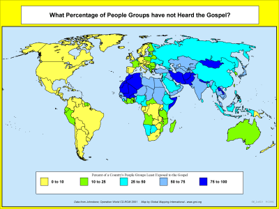 What Percentage of People Groups have not Heard the Gospel?