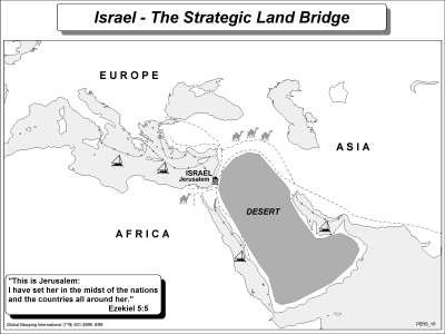 Israel -- The Strategic Land Bridge (BW)