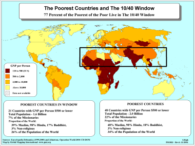 The Poorest Countries and The 10/40 Window - Click Image to Close