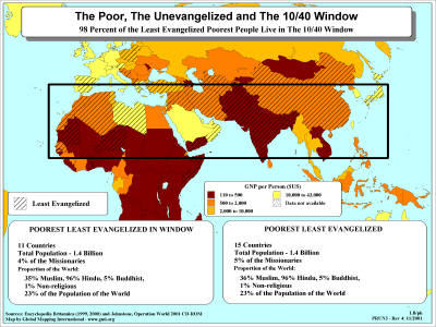 The Poor and the Unevangelized and The 10/40 Window - Click Image to Close