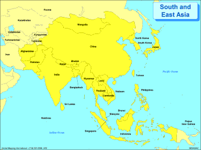 South and East Asia - Click Image to Close