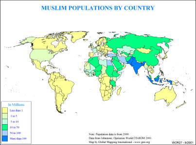 Muslim Populations by Country