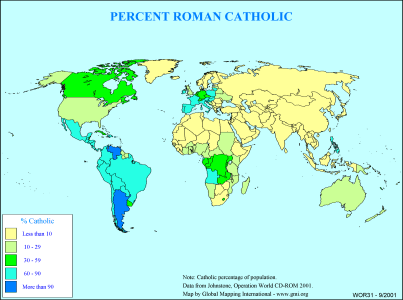 Percent Roman Catholic