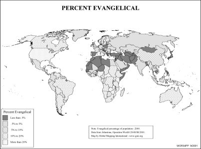 Percent Evangelical (BW)
