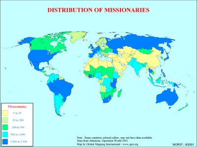 Distribution of Missionaries