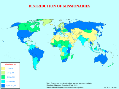 Distribution of Missionaries - Click Image to Close