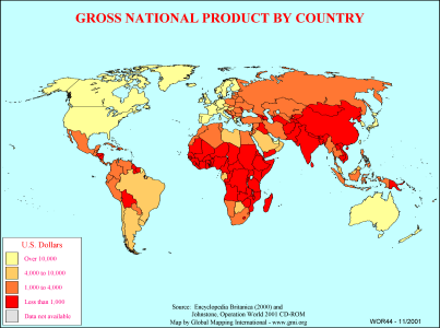 Gross National Product by Country