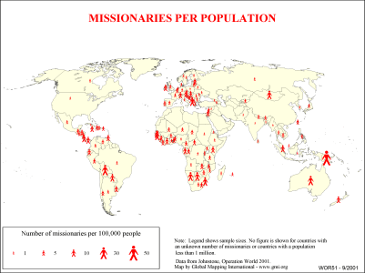 Missionaries per Population