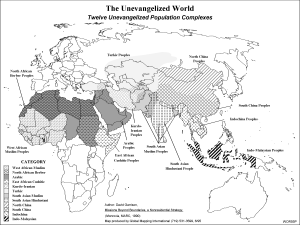 Twelve Unevangelized Population Complexes (BW)
